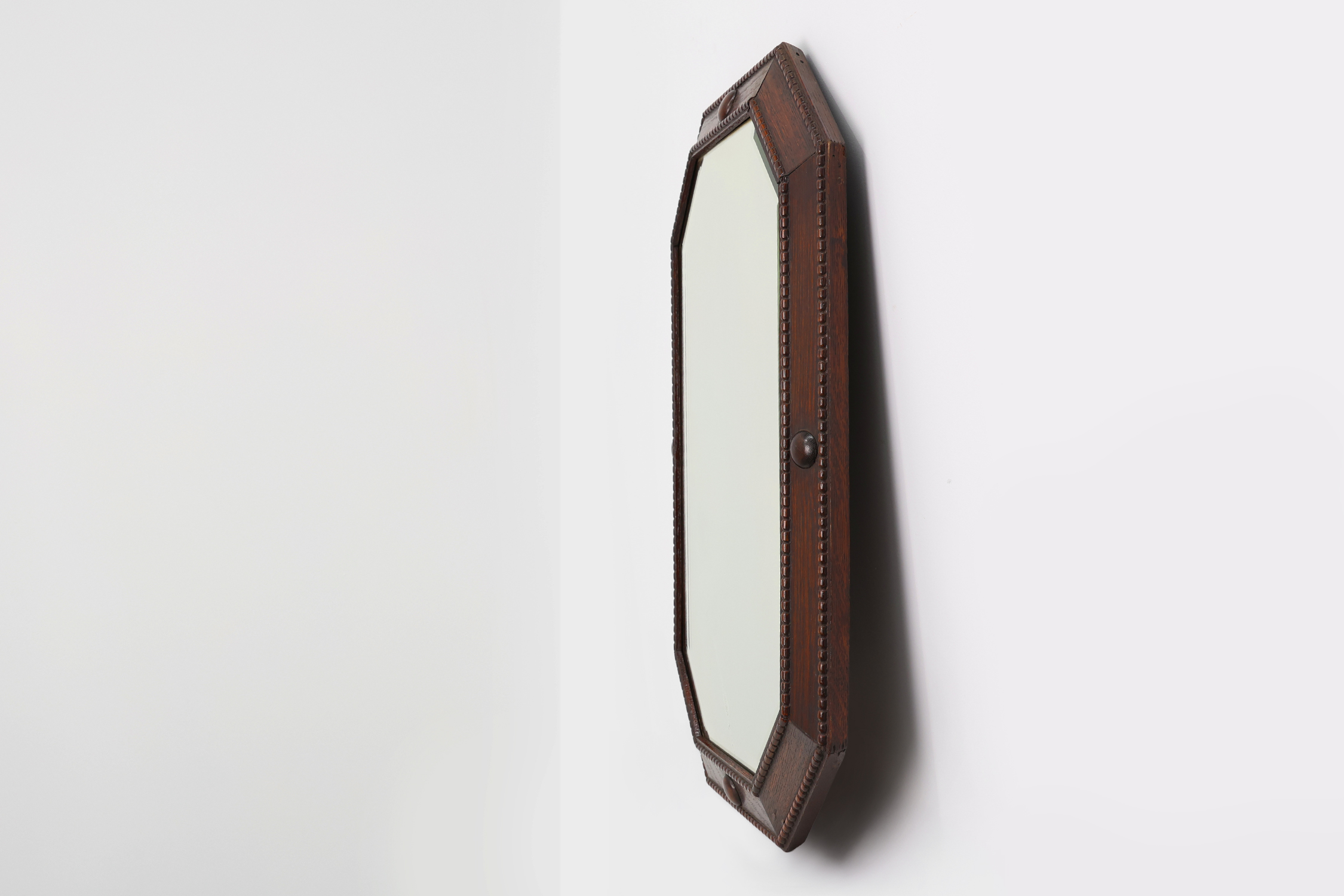French Art Deco Mirror in Wood, circa 1920thumbnail